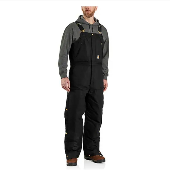 Carhartt Loose Fit Firm Duck Insulated Biberall 4 Extreme Warm Rating - Picture 1 of 7